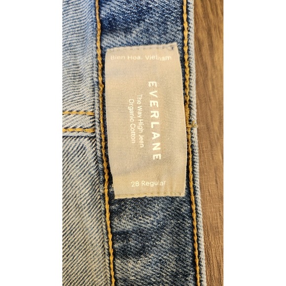 Everlane The Way High Jean Organic Cotton Button Fly Straight Leg 28 Regular - Picture 6 of 10